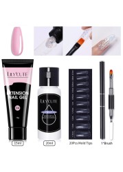 LILYCUTE Nail Gel Extension Manicure Kit For Nail UV Gel Kit Gel Nail Brush Quick Extension Nail Extension Tool Kit