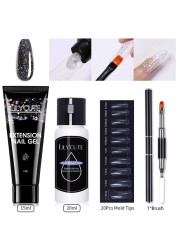 LILYCUTE Nail Gel Extension Manicure Kit For Nail UV Gel Kit Gel Nail Brush Quick Extension Nail Extension Tool Kit