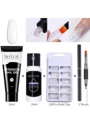 LILYCUTE Nail Gel Extension Manicure Kit For Nail UV Gel Kit Gel Nail Brush Quick Extension Nail Extension Tool Kit