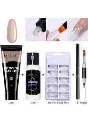 LILYCUTE Nail Gel Extension Manicure Kit For Nail UV Gel Kit Gel Nail Brush Quick Extension Nail Extension Tool Kit