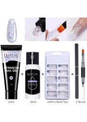 LILYCUTE Nail Gel Extension Manicure Kit For Nail UV Gel Kit Gel Nail Brush Quick Extension Nail Extension Tool Kit