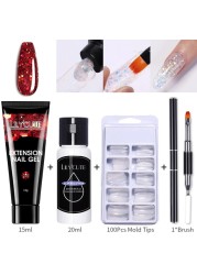 LILYCUTE Nail Gel Extension Manicure Kit For Nail UV Gel Kit Gel Nail Brush Quick Extension Nail Extension Tool Kit