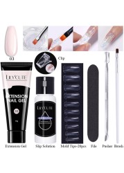 LILYCUTE Nail Gel Extension Manicure Kit For Nail UV Gel Kit Gel Nail Brush Quick Extension Nail Extension Tool Kit