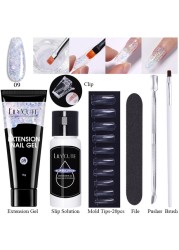 LILYCUTE Nail Gel Extension Manicure Kit For Nail UV Gel Kit Gel Nail Brush Quick Extension Nail Extension Tool Kit