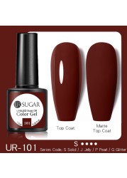 ur sugar caramel color gold sequins gel nail polish for manicure brown chocolate soak off uv gel nail varnish nail art design