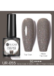 ur sugar caramel color gold sequins gel nail polish for manicure brown chocolate soak off uv gel nail varnish nail art design