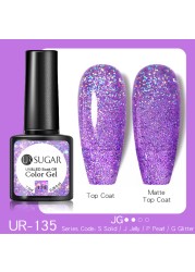 ur sugar caramel color gold sequins gel nail polish for manicure brown chocolate soak off uv gel nail varnish nail art design