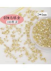 100PCS Claw diamond super flash water drop horse eye zircon jewelry new exquisite square crystal transparent open diamond