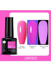 ur sugar 7.5ml neon luminous gel nail polish green fluorescent glow in the dark semi permanent soak off uv gel nail art varnish