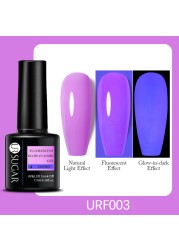 ur sugar 7.5ml neon luminous gel nail polish green fluorescent glow in the dark semi permanent soak off uv gel nail art varnish