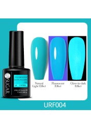 ur sugar 7.5ml neon luminous gel nail polish green fluorescent glow in the dark semi permanent soak off uv gel nail art varnish