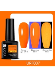 ur sugar 7.5ml neon luminous gel nail polish green fluorescent glow in the dark semi permanent soak off uv gel nail art varnish