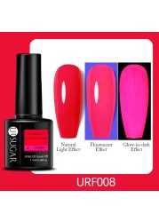 ur sugar 7.5ml neon luminous gel nail polish green fluorescent glow in the dark semi permanent soak off uv gel nail art varnish