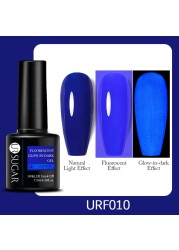 ur sugar 7.5ml neon luminous gel nail polish green fluorescent glow in the dark semi permanent soak off uv gel nail art varnish