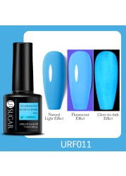 ur sugar 7.5ml neon luminous gel nail polish green fluorescent glow in the dark semi permanent soak off uv gel nail art varnish