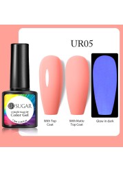 ur sugar 7.5ml neon luminous gel nail polish green fluorescent glow in the dark semi permanent soak off uv gel nail art varnish