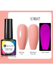 ur sugar 7.5ml neon luminous gel nail polish green fluorescent glow in the dark semi permanent soak off uv gel nail art varnish