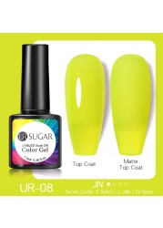 ur sugar 7.5ml neon luminous gel nail polish green fluorescent glow in the dark semi permanent soak off uv gel nail art varnish