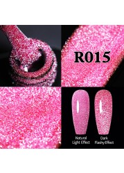 UR Sugar Fluorescent Reflective Gel Holographic Gel Nail Polish Shine Neon Glitter Semi Permanent Soak Off UV LED Nail Gel