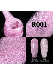 UR Sugar Fluorescent Reflective Gel Holographic Gel Nail Polish Shine Neon Glitter Semi Permanent Soak Off UV LED Nail Gel