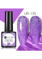 UR Sugar Fluorescent Reflective Gel Holographic Gel Nail Polish Shine Neon Glitter Semi Permanent Soak Off UV LED Nail Gel