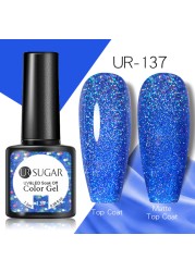 UR Sugar Fluorescent Reflective Gel Holographic Gel Nail Polish Shine Neon Glitter Semi Permanent Soak Off UV LED Nail Gel