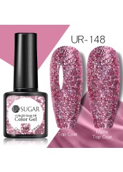 UR Sugar Fluorescent Reflective Gel Holographic Gel Nail Polish Shine Neon Glitter Semi Permanent Soak Off UV LED Nail Gel