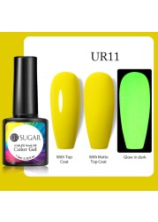 UR SUGAR Thermal Luminous UV Gel Nail Polish 2 in 1 Color Change Glow in the Dark Nail Art Design Varnish Soak Off Manicure