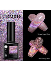 UR SUGAR Reflective Cat Magnetic Laser Gel Nail Polish Rainbow Gel Shine Semi Permanent Soak Off UV LED Varnish Nail Art