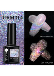 UR SUGAR Reflective Cat Magnetic Laser Gel Nail Polish Rainbow Gel Shine Semi Permanent Soak Off UV LED Varnish Nail Art