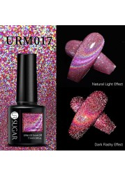 UR SUGAR Reflective Cat Magnetic Laser Gel Nail Polish Rainbow Gel Shine Semi Permanent Soak Off UV LED Varnish Nail Art