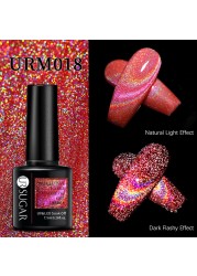 UR SUGAR Reflective Cat Magnetic Laser Gel Nail Polish Rainbow Gel Shine Semi Permanent Soak Off UV LED Varnish Nail Art