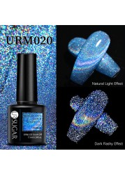 UR SUGAR Reflective Cat Magnetic Laser Gel Nail Polish Rainbow Gel Shine Semi Permanent Soak Off UV LED Varnish Nail Art