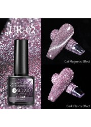 UR SUGAR Reflective Cat Magnetic Laser Gel Nail Polish Rainbow Gel Shine Semi Permanent Soak Off UV LED Varnish Nail Art