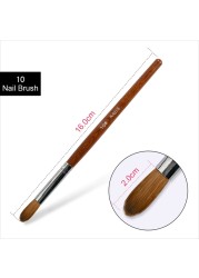 Acrylic Nail Brush Kolinsky Sable UV Nail Gel Crystal Nail Brush Painting Drawing Carving Dotting Pen DIY Nail Design Brushes