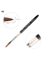 Acrylic Nail Brush Kolinsky Sable UV Nail Gel Crystal Nail Brush Painting Drawing Carving Dotting Pen DIY Nail Design Brushes