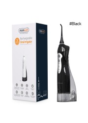 Oral Irrigator USB Rechargeable Water Flosser Portable Dental Water Jet 300ML Water Tank Waterproof Teeth Cleaner