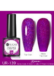 UR SUGAR 7.5ml Purple Series Gel Nail Polish Reflective Laser Gel Glitter Semi Permanent Lamp Varnish Soak Off Nail Art Design