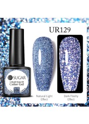 UR SUGAR 7.5ml Purple Series Gel Nail Polish Reflective Laser Gel Glitter Semi Permanent Lamp Varnish Soak Off Nail Art Design