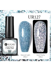 UR SUGAR 7.5ml Purple Series Gel Nail Polish Reflective Laser Gel Glitter Semi Permanent Lamp Varnish Soak Off Nail Art Design