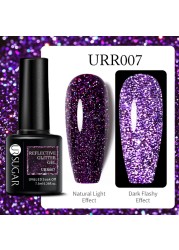 UR SUGAR 7.5ml Purple Series Gel Nail Polish Reflective Laser Gel Glitter Semi Permanent Lamp Varnish Soak Off Nail Art Design