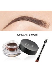 12 Colors Super Waterproof Eyebrow Cream Professional Black Color Eyebrow Gel Eyebrow Tint Long Lasting With Makeup Brush