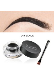 12 Colors Super Waterproof Eyebrow Cream Professional Black Color Eyebrow Gel Eyebrow Tint Long Lasting With Makeup Brush