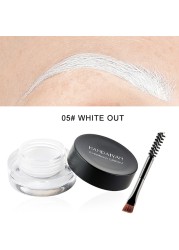 12 Colors Super Waterproof Eyebrow Cream Professional Black Color Eyebrow Gel Eyebrow Tint Long Lasting With Makeup Brush