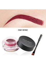 12 Colors Super Waterproof Eyebrow Cream Professional Black Color Eyebrow Gel Eyebrow Tint Long Lasting With Makeup Brush