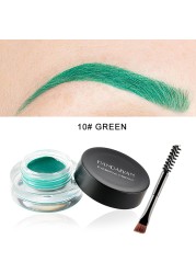 12 Colors Super Waterproof Eyebrow Cream Professional Black Color Eyebrow Gel Eyebrow Tint Long Lasting With Makeup Brush