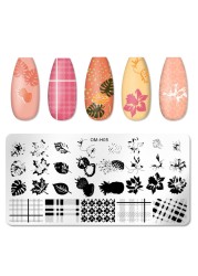 Nail Stamping Plates Natural Animal Snake Scale Flower Grass Tree Theme Image Template Nail Art Template Decoration 42 Designs