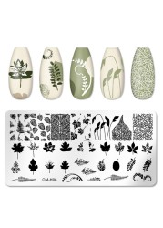 Nail Stamping Plates Natural Animal Snake Scale Flower Grass Tree Theme Image Template Nail Art Template Decoration 42 Designs