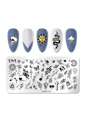 Nail Stamping Plates Natural Animal Snake Scale Flower Grass Tree Theme Image Template Nail Art Template Decoration 42 Designs