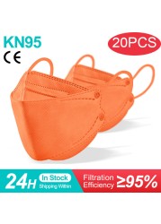 Kn95 Mask Lovely Disposable Girl Mask 4 Layer Dust Mask Filter Fish Shape FFP2 Children Mask Disposable Black Face Mask